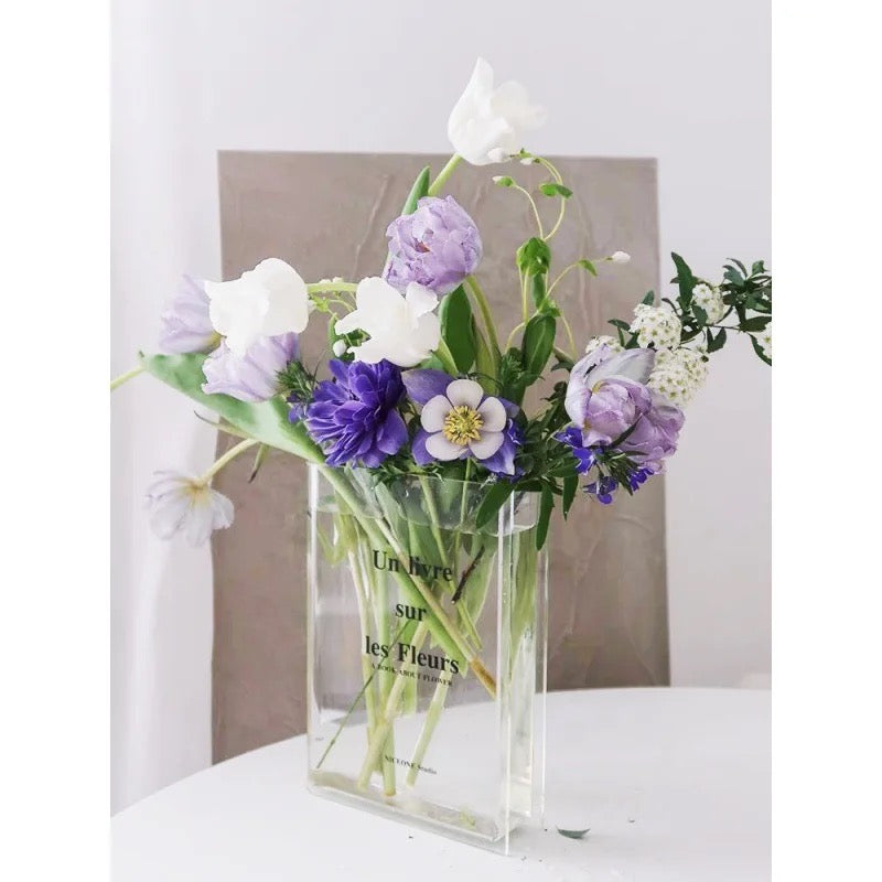 Clear Acrylic Book Vase