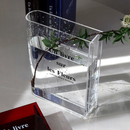 Clear Acrylic Book Vase