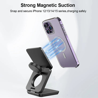 3 in 1 Wireless Charger Stand Magnetic