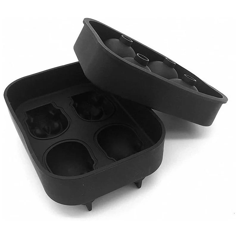 Skull Whisky Cocktail Ice Block Tray Silicone