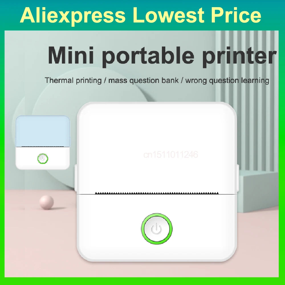 Mini HD Portable Label Thermal Printer Endurance Bluetooth