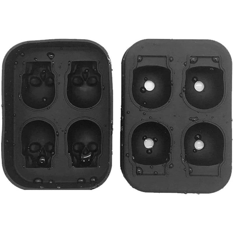 Skull Whisky Cocktail Ice Block Tray Silicone